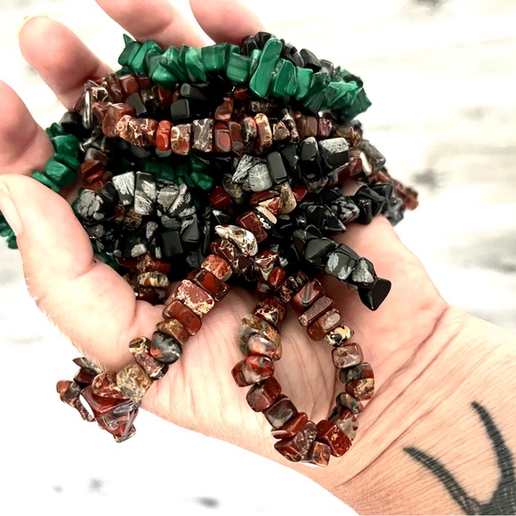 3 Vintage Crystal Chip Necklaces - Picture 4 of 9